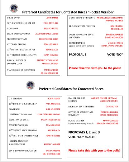 Lapeer County Tea Party 2014 General Election Voter Guide